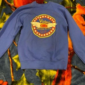 vintage video movie to go club sweatshirt